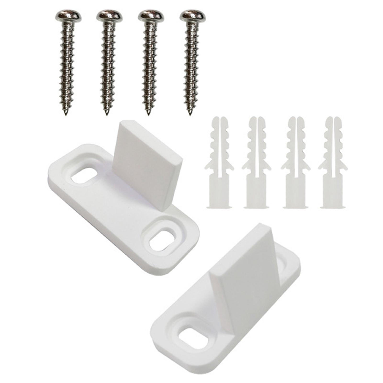 Magideal - 2 Piezas De Guías De Piso Para Puertas Corredizas De Granero Duraderas Guía De Riel Inferior , Fácil De Instalar, Pieza De Tope De Montaje En