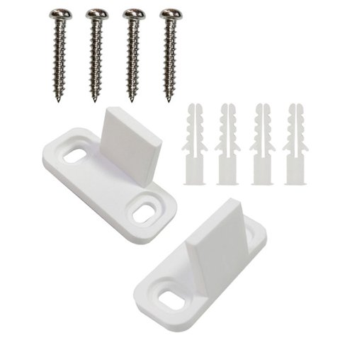 Magideal - 2 Piezas De Guías De Piso Para Puertas Corredizas De Granero Duraderas Guía De Riel Inferior , Fácil De Instalar, Pieza De Tope De Montaje En