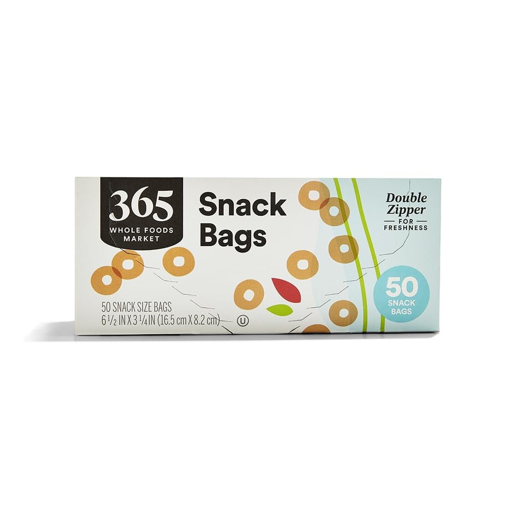 Bolsas De Almacenamiento Tamaño Snack 365 De Whole Foods Market, 50 Unidades