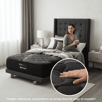 Colchón 1 Plaza Bloccare Black Prime Uno L190