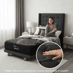 Colchón 1 Plaza Bloccare Black Prime Uno L190