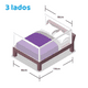 thumbnail image 3 of 3 barandas Para cama 1 plaza 90x190x90 cm + soporte lateral 190cm Altura colchón hasta 27 cm, 3 of 11