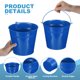 thumbnail image 3 of Uxcell Pequeños Cubos de Metal con Asas, Mini Cubo Galvanizado Cubos de Pascua Coloridos para Decoración de Fiestas de Manualidades Azul Oscuro 7"x6.2", 3 of 6