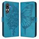 thumbnail image 1 of Funda Cartera Mariposa Para Samsung Galaxy M36 Con Soporte Y Ranuras Para Tarjetas Azul, 1 of 5