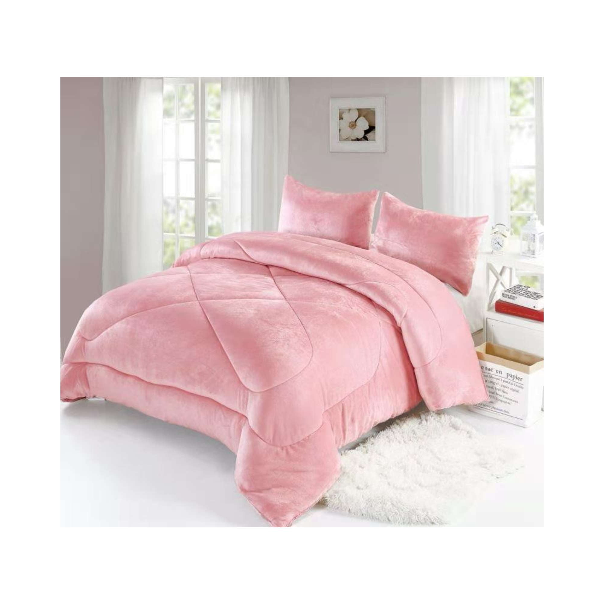 Imac Hogar - Plumon Chiporro De Invierno 2 Plazas Rosado