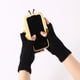 thumbnail image 5 of Guantes de medio dedo de invierno de punto con pantalla táctil, cálidos y elásticos, sin dedos, talla común para hombres y mujeres, color negro., 5 of 5