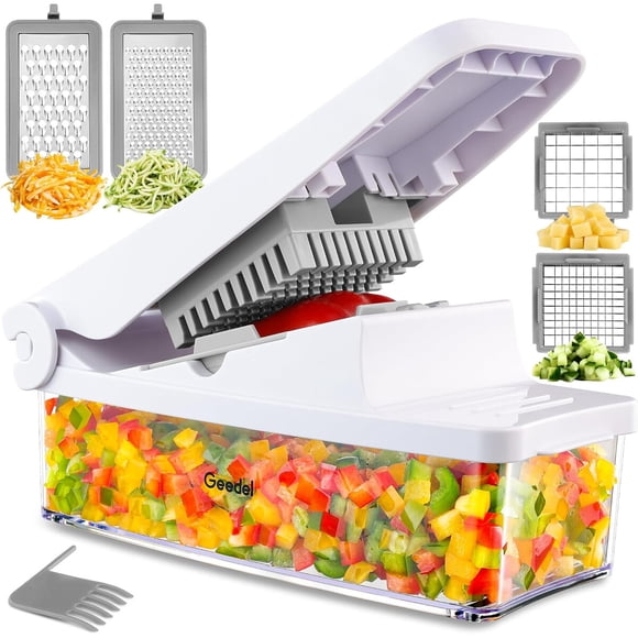 Geedel Vegetable Chopper with Container, 4-in-1 Food Chopper