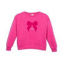 Pillin - Polerón Niña Cuello Redondo Estampado Cinta Fucsia