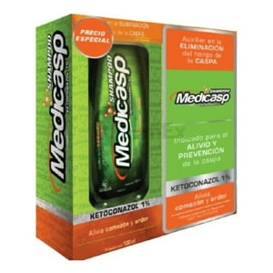 Genomma - Pack Medicasp X 2 Shampoo 130 Ml. Anticaspa, Picazón,Hongos