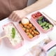 thumbnail image 2 of 1pc, Portable Lunch Box, Stacked Bento Box, 3 Tiers 4 Compartment Food Container, For Students And Office Workers, Kitchen Gadgets, Kitchen Stuff, Kitchen Accessories, Home Kitchen Items, Back To Scho, 2 of 4