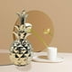thumbnail image 5 of Set 2 Figuras Piñas Decorativas De Ceramica Adorno Decohogar dorado, 5 of 10