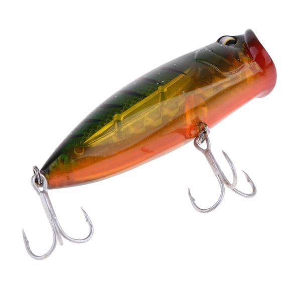 Lifelike Fishing Lure Topwater Balanza dura con equilibrio de agudos Verdes