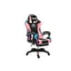 thumbnail image 1 of Silla Gamer Con Luz Rgb Reposapiés Y Masajeador Reclinable C - rosa con negro., 1 of 3