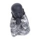 thumbnail image 2 of Artesanía de resina china Estatua de Buda Monje lindo Figurilla Coche Ornamentos-S Plata, 2 of 5