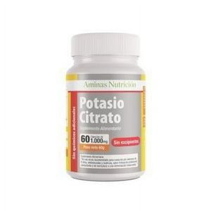 Aminas Nutrición - Potasio Citrato - 60 Cápsulas De 1.000Mg