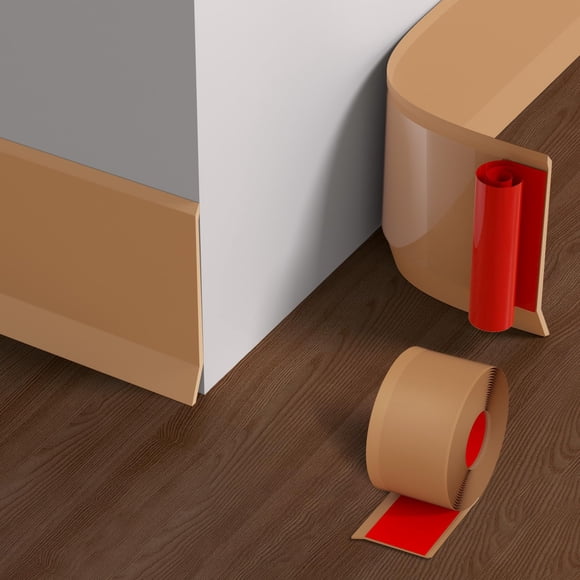 Base de pared de vinilo PATTENGO, moldura para zócalo, 10 cm x 6 m