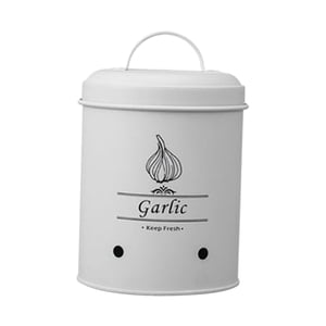 Bothyi - Macetas De Hojalata Para Almacenamiento De Granja, Contenedor De Almacenamiento De Verduras Para Despensa, Hogar, Restaurante, Ajo Blanco