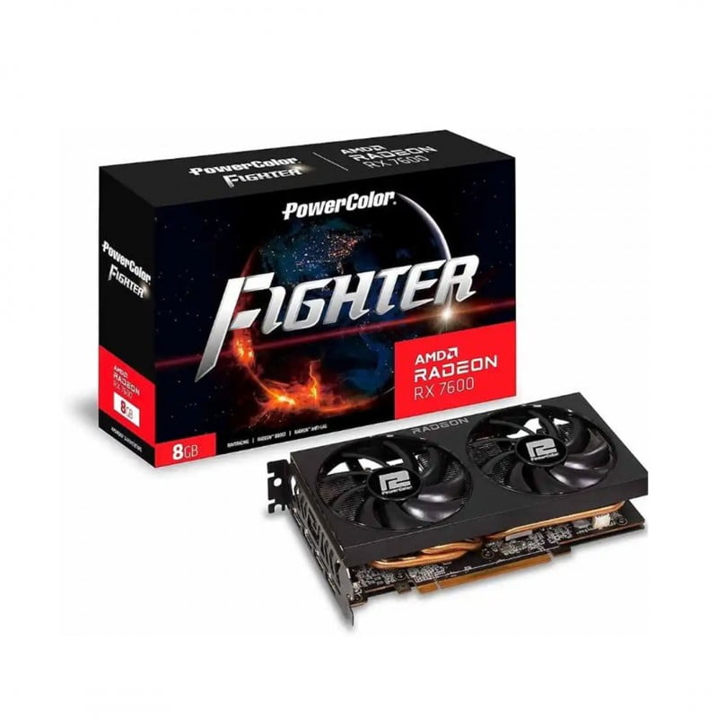 Eyl Store - Tarjeta De Video Powercolor Radeon Rx 7600 Fighter 8gb Gddr6 1080p Pcie 4.0