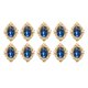 thumbnail image 1 of 10pcs Rhinestone Flat Back Beads Button Scrapbook Embellment Light Blue, 1 of 5