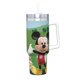 thumbnail image 2 of La Casa de Mickey Mouse+ Vaso aislado de acero inoxidable con asa, diseño temático, regalo para familia, amigos y fans; incluye pajita y encaja en el portavasos estándar, 40 oz, 2 of 6