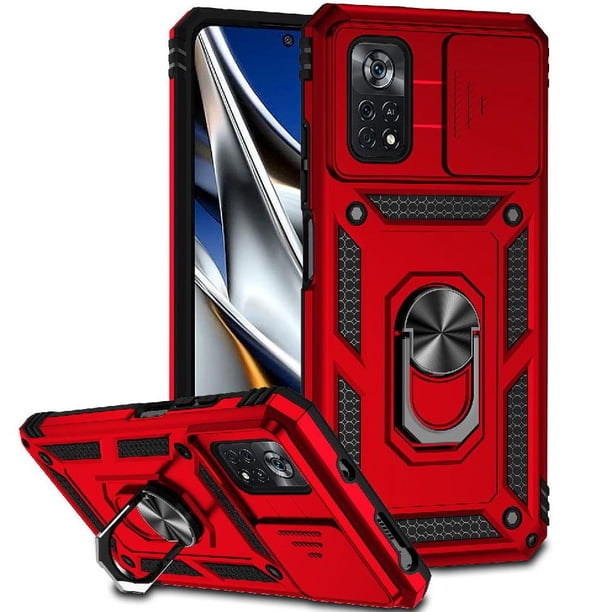 Estuche GANGXUN para Xiaomi Poco X4 Pro 5G, soporte giratorio 360°, estilo mecánico y magnético