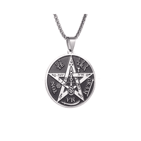 Fershop - Collar De Acero Colgante Tetragrammaton