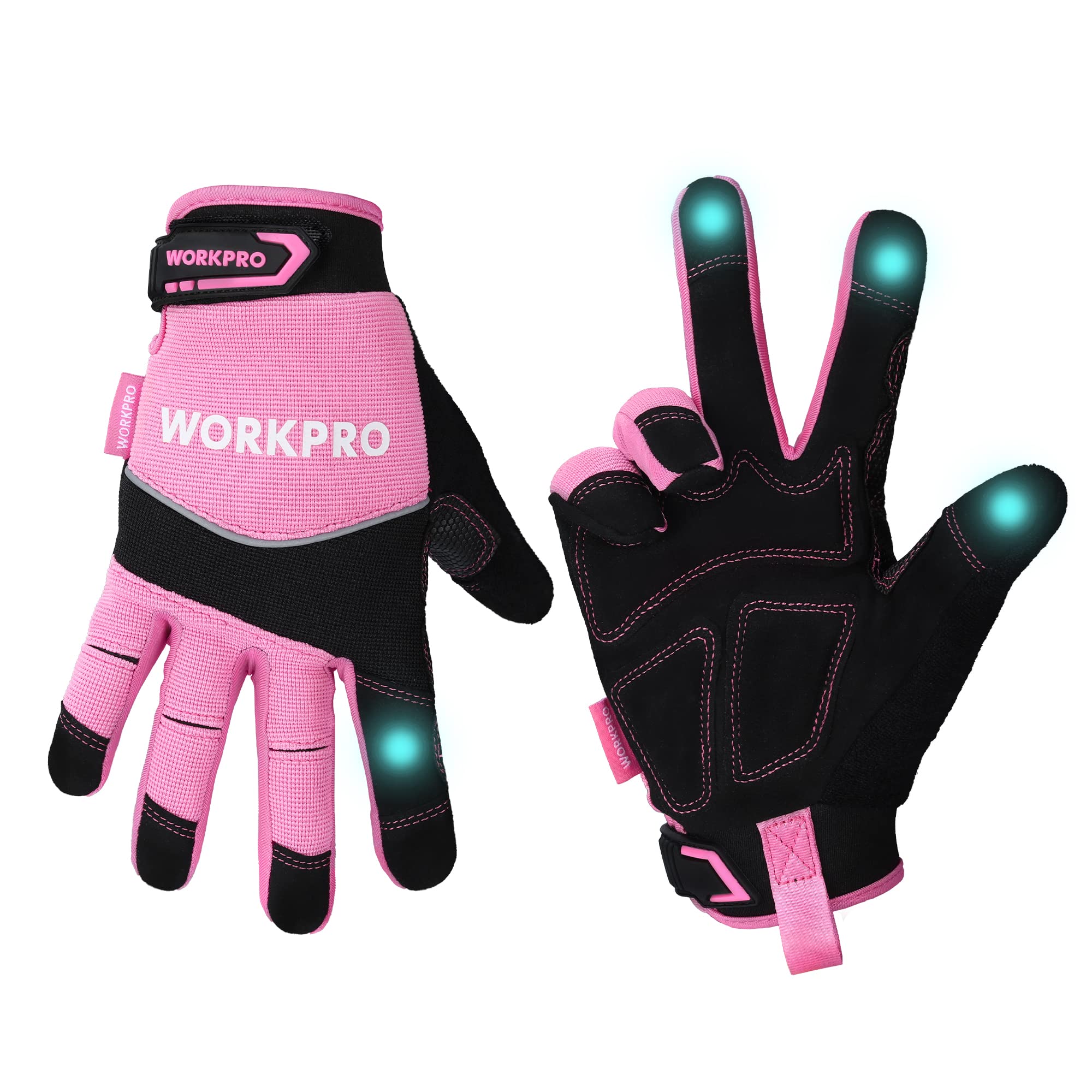 Guantes De Trabajo De Seguridad Workpro Pink Para Mujer De Poliéster
