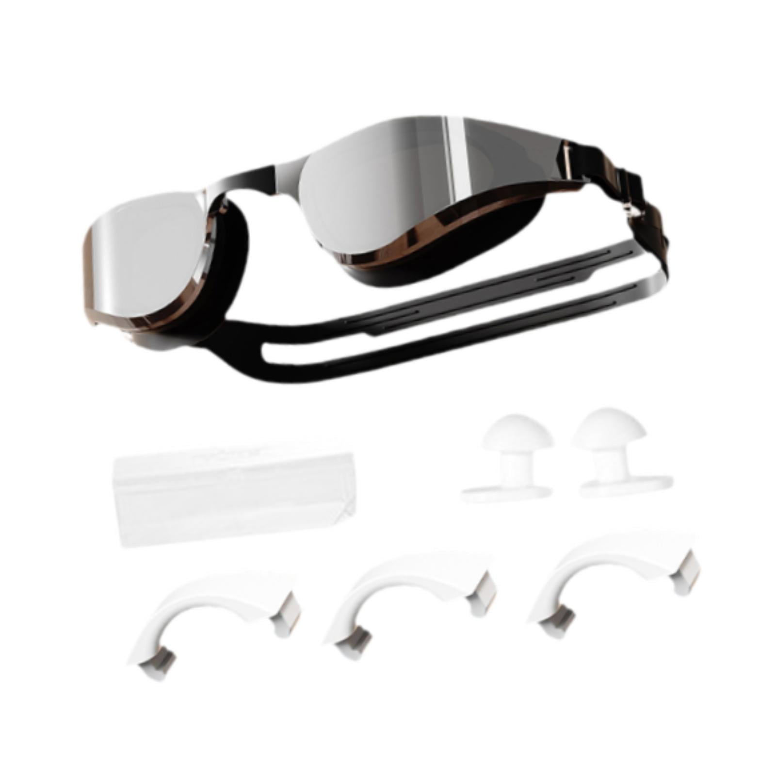 Magideal - Gafas De Natación Anti Fog Widew Bread Silicone Silicona Silicona Casas De Baño Con Puentes De Nariz Para Bucear En La Piscina De Snorkel De La Playa Negro