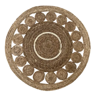 Genérico - Alfombra Redonda Yute 100Cm Para Decoración Exterior