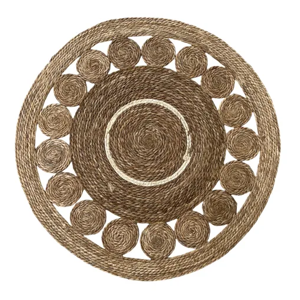Genérico - Alfombra Redonda Yute 100Cm Para Decoración Exterior