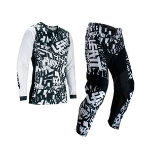 Kit Leatt Moto 3.5 Jersey Con Pantalón Blanco