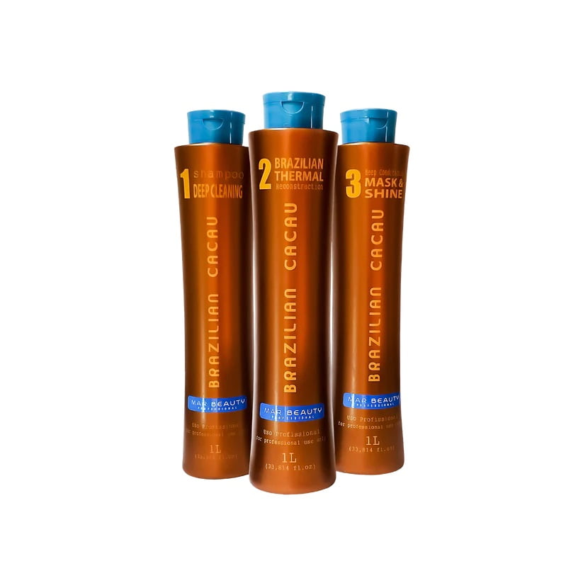 Mar Beauty - Kit Alisado Brazilian Cacau 1000ml C/u 3 Pasos Marbeauty