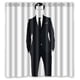 thumbnail image 1 of Cortina de ducha de película de diseño, juego de cortinas de baño con ganchos, tamaño 66 x 72 pulgadas, 1 of 3