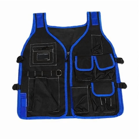 Ioensy - Chaleco De Herramientas Con Múltiples Bolsillos Para Carpinteros, Fontaneros Domésticos, Mujeres, Ala Roja