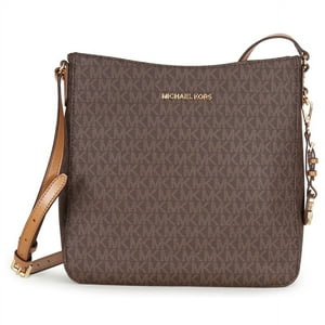 Cartera Michael Kors Womens Coated Canvas Pvc Logo Messenger Bag Brown