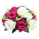 thumbnail image 4 of 26cm Realista Artificial Rose Flowers Ball 15 Cabezas Decoración De Ramo De Boda Blanco Púrpura, 4 of 5