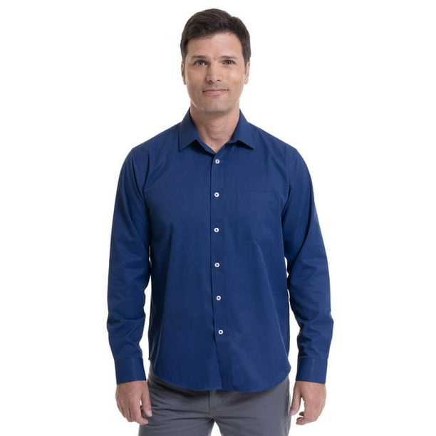 Camisa Dobby Azul Marino azul marino L