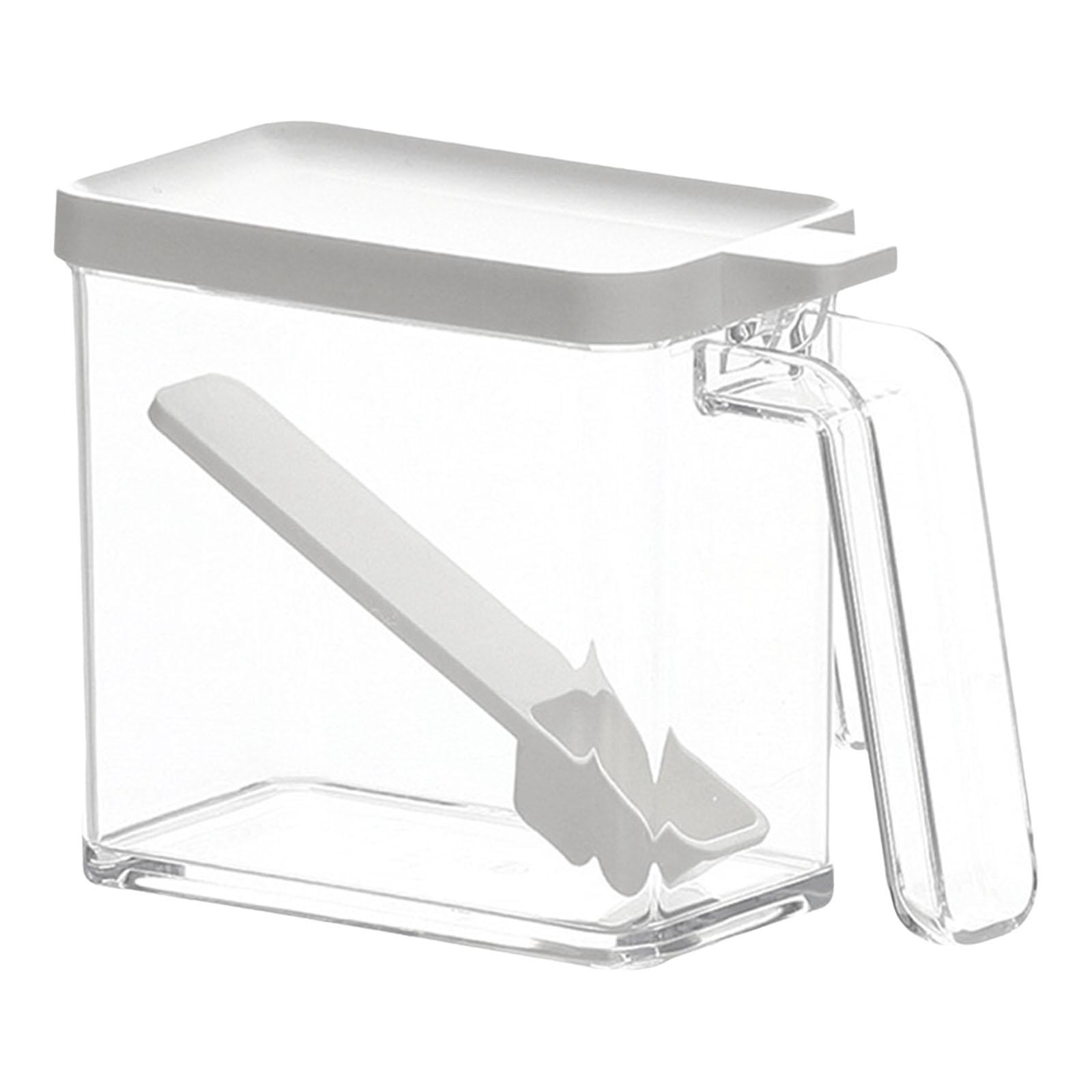 Bothyi - Caja Transparente Para Condimentos, Recipiente Para Sal Con Tapa, Asa Y Cuchara