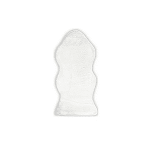 Genérico - Bajada De Cama Alfombra Manta Peluda 120X60 Cm Blanca