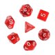 thumbnail image 3 of Set De Dados Fiocias D4 D6 D8 D10 D12 D20 Rojo, 3 of 4