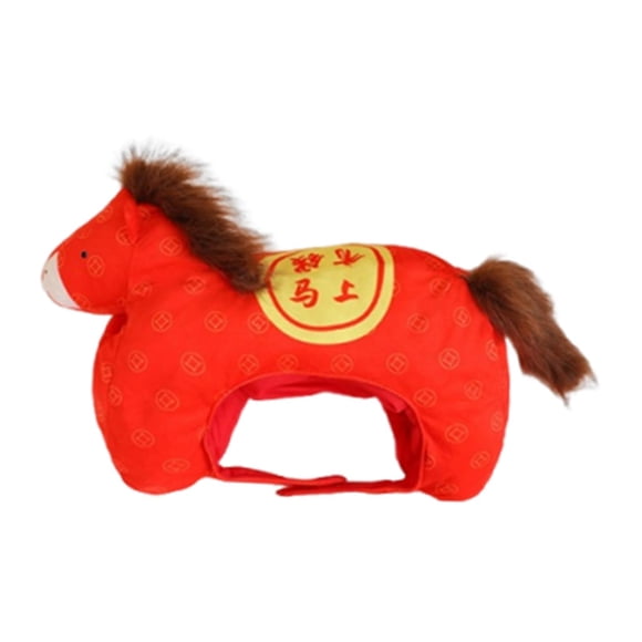 Sombrero De Caballo De Peluche Para Fiestas, Disfraces, Juegos De Rol, Presentaciones En El Escenario, Color Rojo