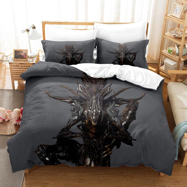 v604 Bed Sheets Alien Bedding Set Single Twin Full Queen King Size Bed Set Aldult Kid Bedroom Duvetcover Sets Xenomorph Bed Sheet Set 3-Piece Bedding Set (1 Duvet Cover + 2 Pillow Shams) Bed Sheets j