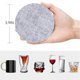 thumbnail image 5 of Posavasos de fieltro premium para bebidas, juego de 12 posavasos redondos grises. Incluye un soporte de fieltro a juego., 5 of 8