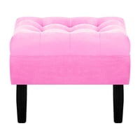 Bodevir - Pouf Wood 1C Felpa 00 Rosado