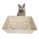 thumbnail image 1 of Arenero Caja Arena Bandeja Sanitaria Gatos + Pala + Comedero Beige, 1 of 3