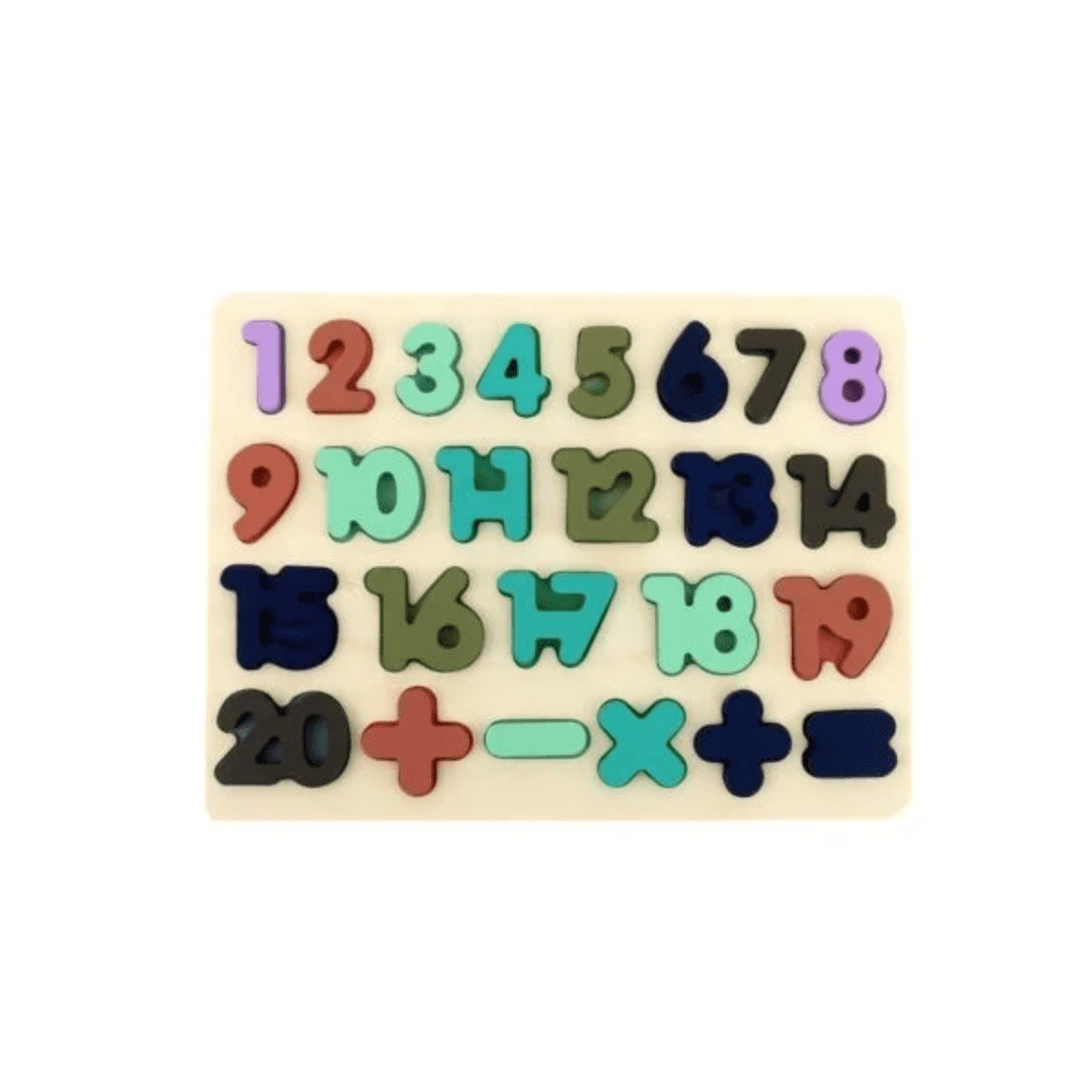 Genérico - Tabla 3d Número Juego De Encaje Madera