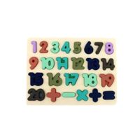 Genérico - Tabla 3D Número Juego De Encaje Madera