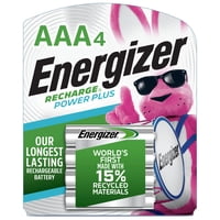 Pilas Recargables Energizer Power Plus Aaa 800 Mah, Paquete De 4