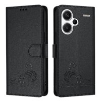 Funda Tipo Cartera Foxdock Para Xiaomi Redmi Note 13 Pro Plus 5G Con Soporte, Ranuras, Rfid, Diseño De Gato