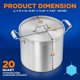 thumbnail image 2 of Stockpot NutriChef, 20 cuartos de galón, acero inoxidable de alta resistencia, 2 of 8